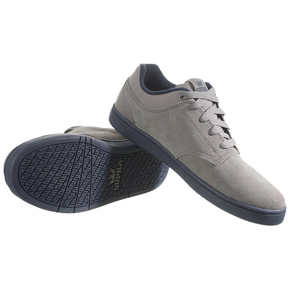 Chaussures de Skate Supra Dixon Grise Grey Suede/Navy Homme | CDL-86651995